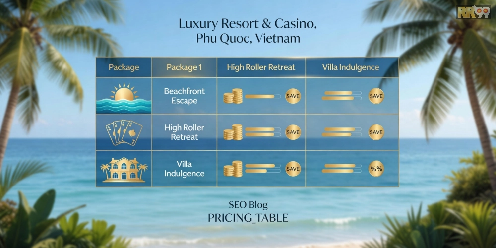 Bảng giá chi tiết corona resort & casino phú quốc 69vn cập nhật mới nhất năm 2025