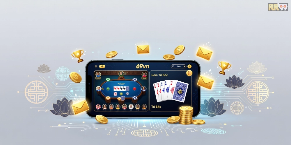 Khái niệm game bài đổi thưởng 69vn được minh họa qua giao diện nền tảng hiện đại